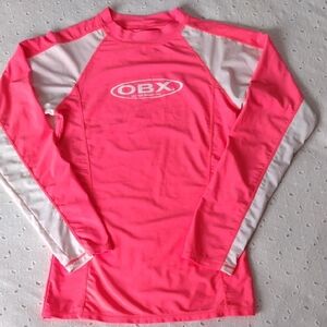 OBX Women's Swim Top Coral and White XL